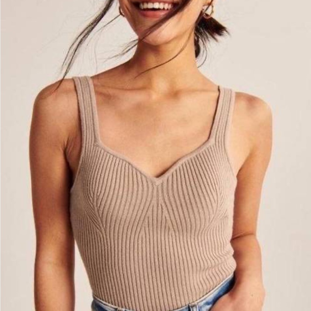 Abercrombie & Fitch Tan Sweater Tank, Like New, Size Small